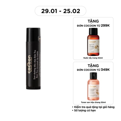 COCOON Son Dưỡng Dầu Dừa Cocoon Ben Tre Coconut Lip Balm With Shea Butter & Vitamin E 5g