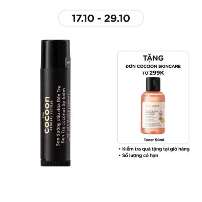 COCOON Son Dưỡng Dầu Dừa Cocoon Ben Tre Coconut Lip Balm With Shea Butter & Vitamin E 5g