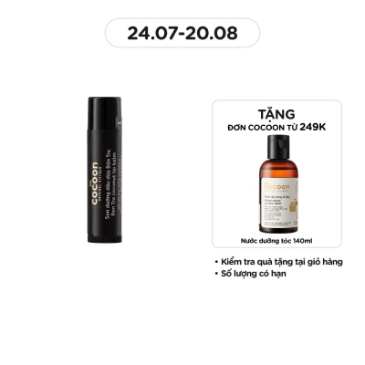 COCOON Son Dưỡng Dầu Dừa Cocoon Ben Tre Coconut Lip Balm With Shea Butter & Vitamin E 5g
