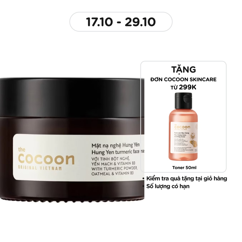 Mặt Nạ Nghệ Hưng Yên Cocoon Turmeric Face Mask Giúp Da Rạng Rỡ & Mịn Màng 30ml