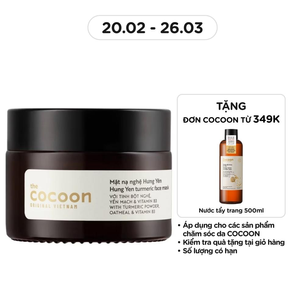 Mặt Nạ Nghệ Hưng Yên Cocoon Turmeric Face Mask Giúp Da Rạng Rỡ & Mịn Màng 30ml