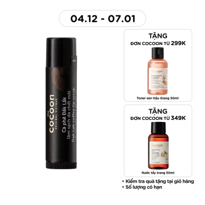 COCOON Tẩy Da Môi Cocoon Scrub With Macadamia Oil And Shea Butter Soft Smooth Lips Cà Phê Đắk Lắk 5g