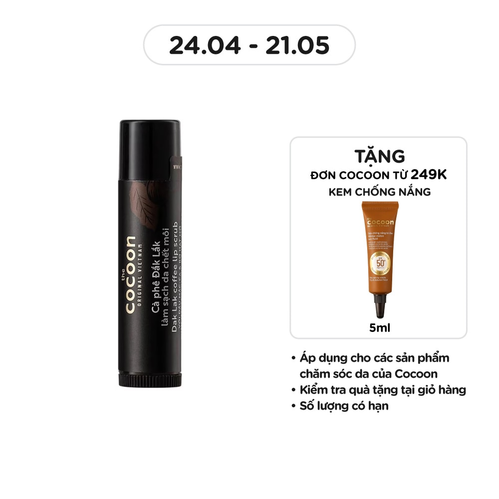 Lip Scrub Dak Lak Coffee With Macadamia Oil And Shea Butter Soft And Smooth 5g