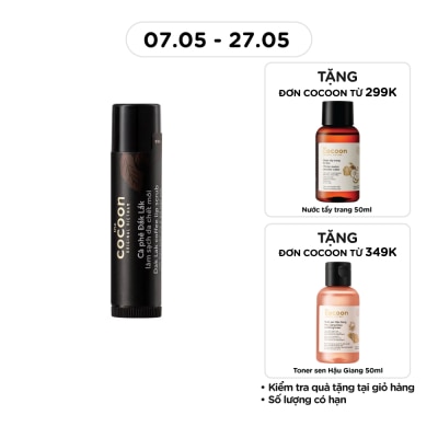 COCOON - Tẩy Da Môi Cocoon Scrub With Macadamia Oil And Shea Butter Soft Smooth Lips Cà Phê Đắk Lắk 5g
