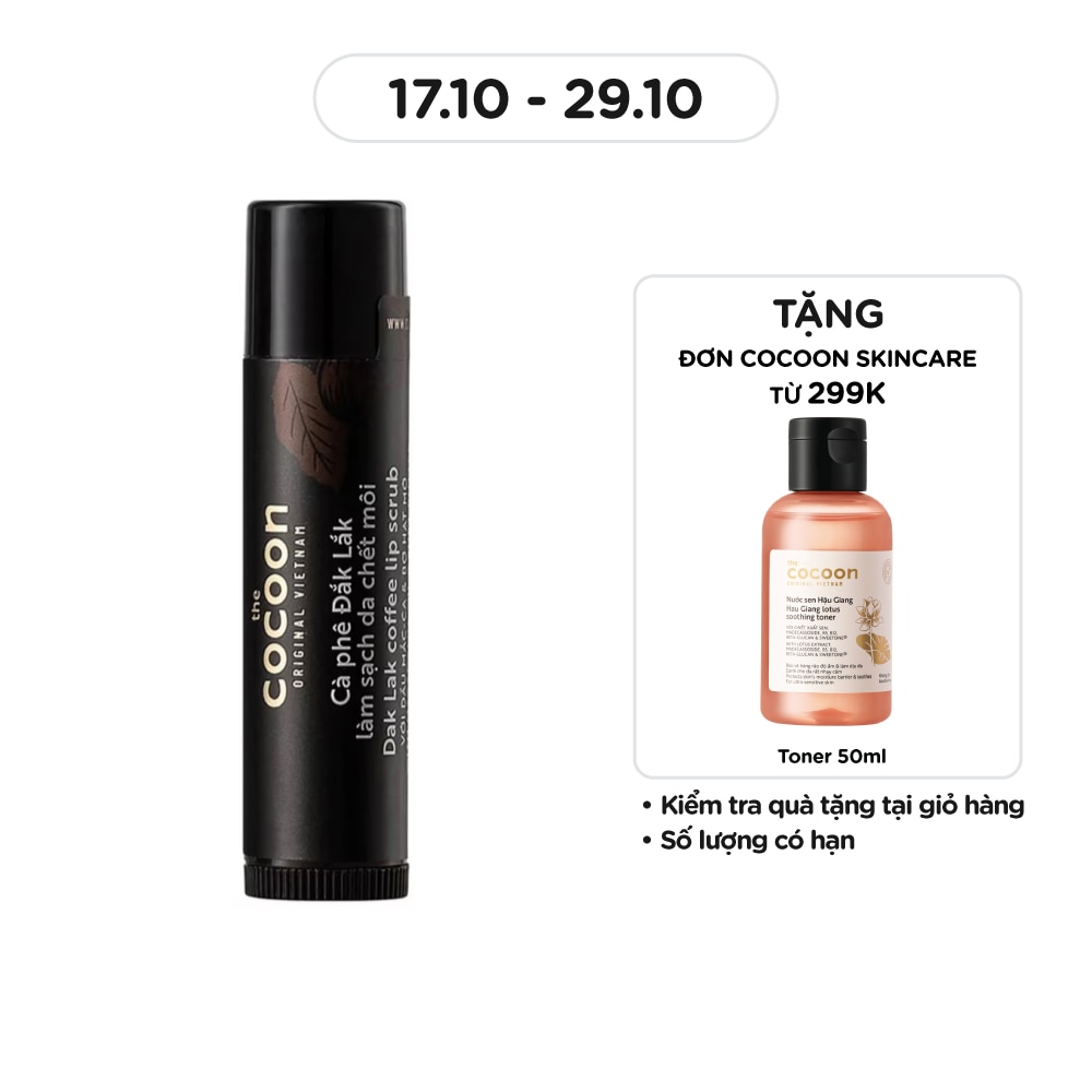Lip Scrub Dak Lak Coffee With Macadamia Oil And Shea Butter Soft And Smooth 5g