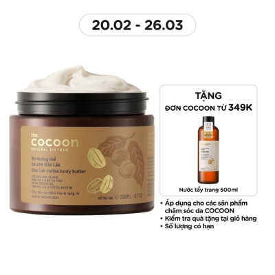 COCOON Bơ Dưỡng Thể Cocoon Dak Lak Coffee Body Butter Từ Cà Phê Đắk Lắk 200ml