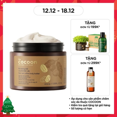 COCOON Bơ Dưỡng Thể Cocoon Dak Lak Coffee Body Butter Từ Cà Phê Đắk Lắk 200ml