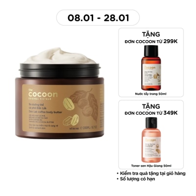 COCOON Bơ Dưỡng Thể Cocoon Dak Lak Coffee Body Butter Từ Cà Phê Đắk Lắk 200ml