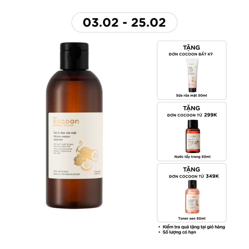 Gel Rửa Mặt Cocoon Winter Melon Cleanser Bí Đao 310ml