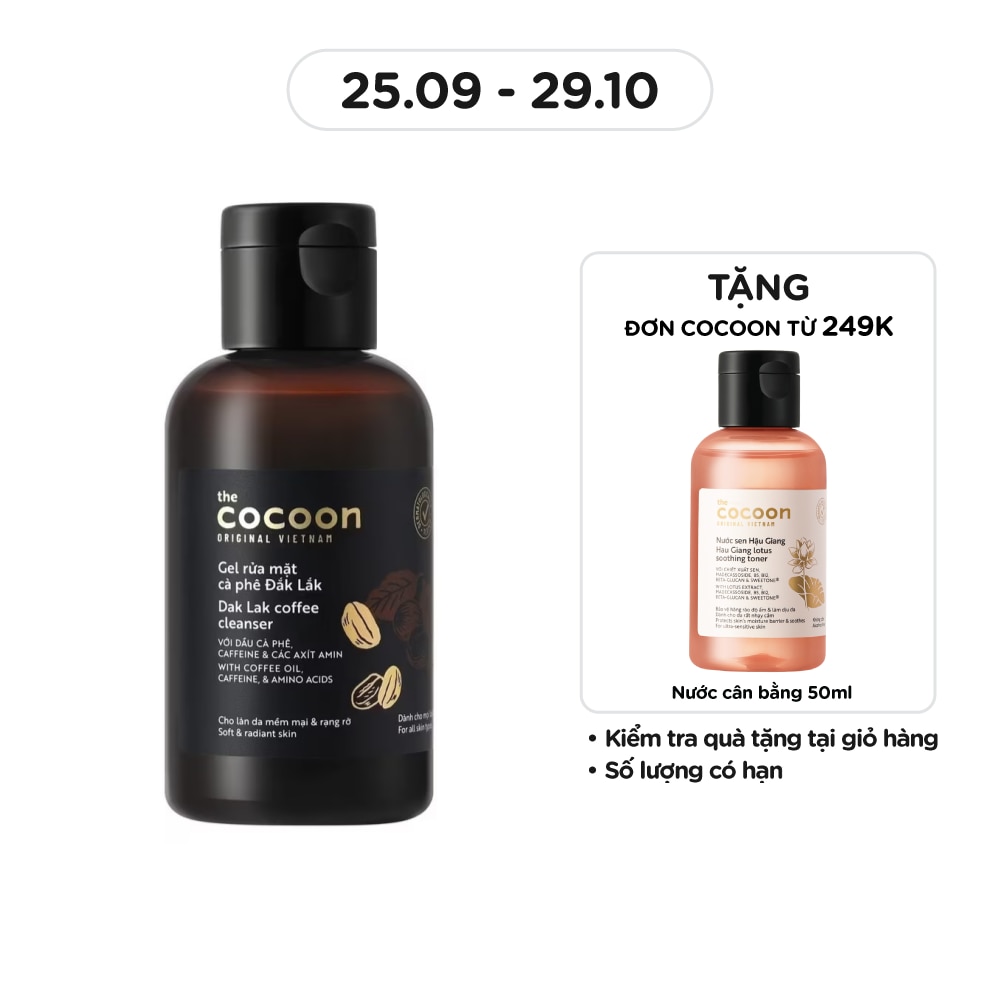 Gel Rửa Mặt Cocoon Cà Phê Đắk Lắk 140ml