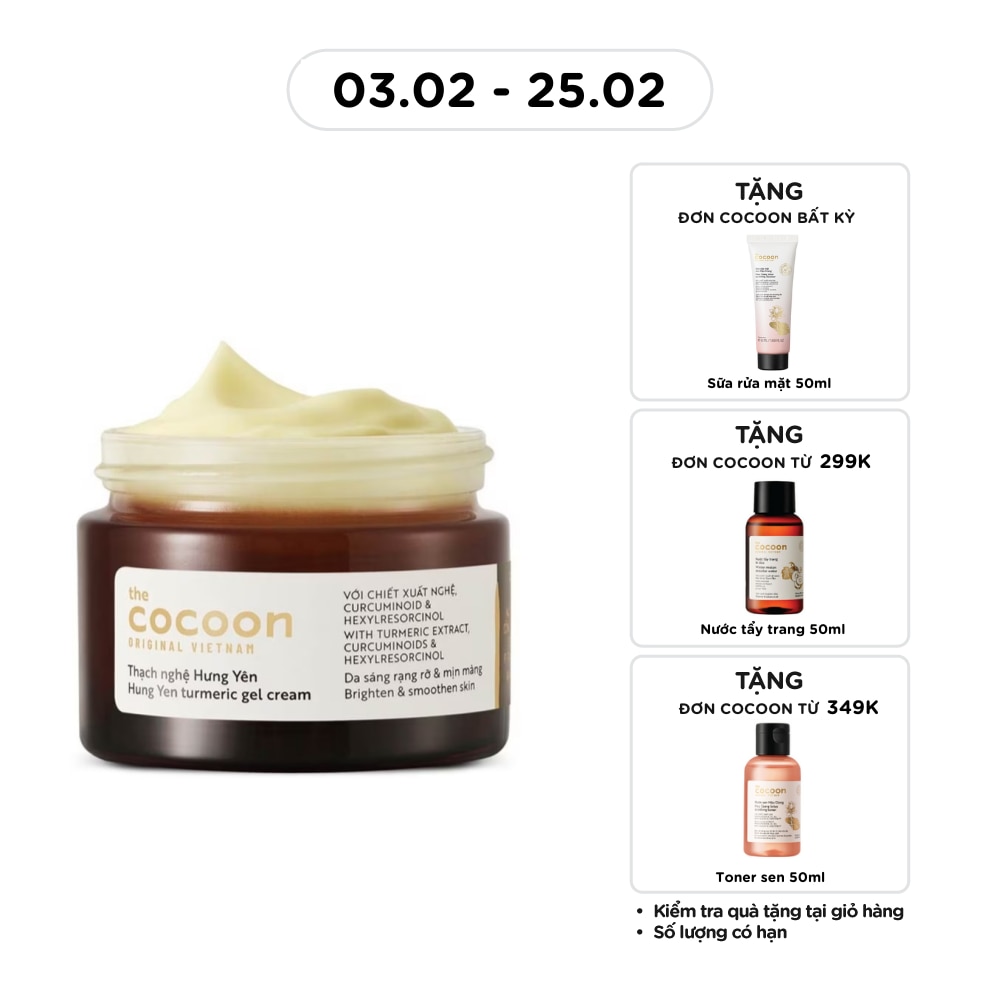 Kem Thạch Cocoon Chiết Xuất Nghệ Hưng Yên Turmeric Gel Cream 30ml