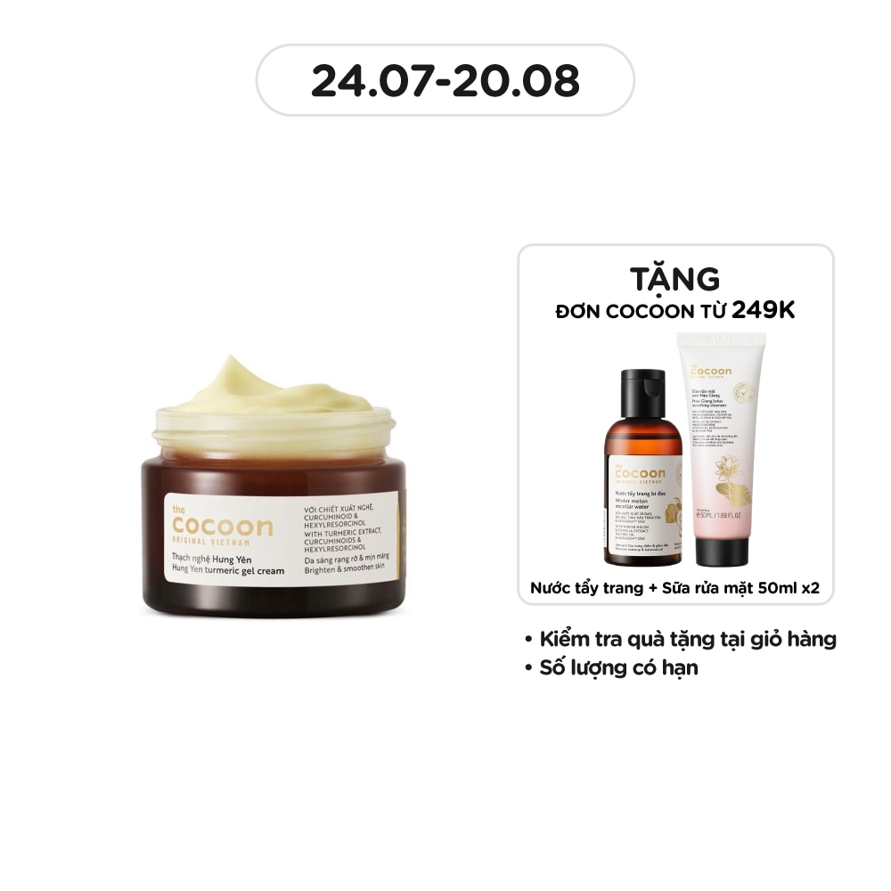 Kem Thạch Cocoon Chiết Xuất Nghệ Hưng Yên Turmeric Gel Cream 30ml