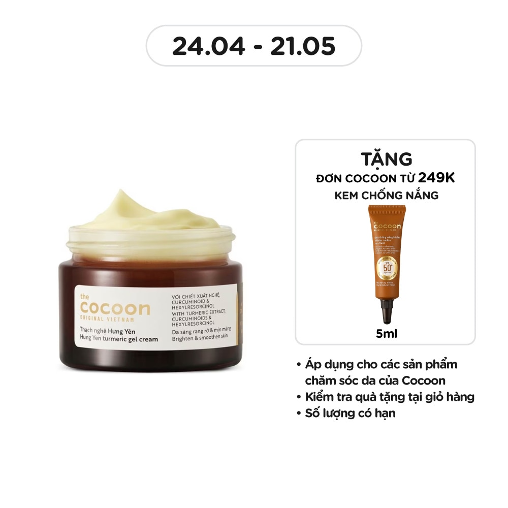 Kem Thạch Cocoon Chiết Xuất Nghệ Hưng Yên Turmeric Gel Cream 30ml