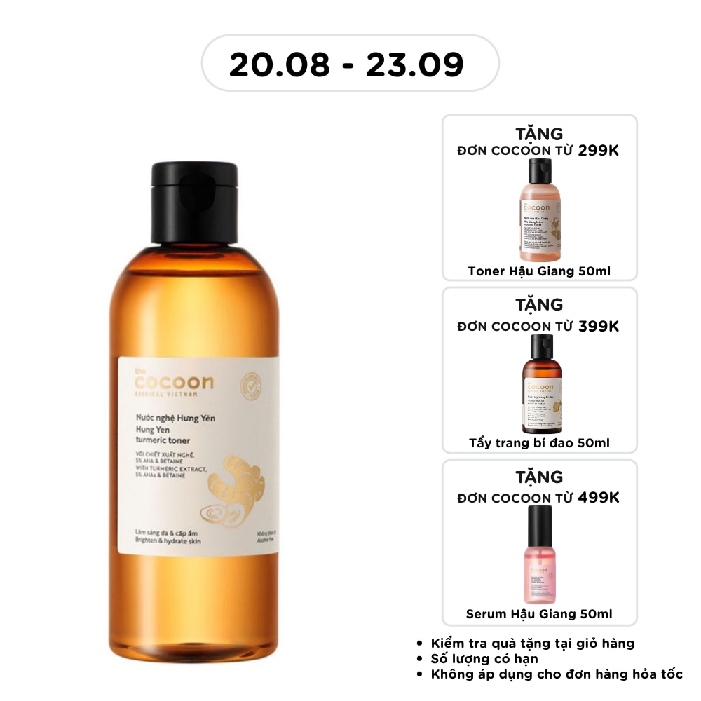 Nước Cân Bằng Nghệ Hưng Yên Cocoon Turmeric Toner 310ml image