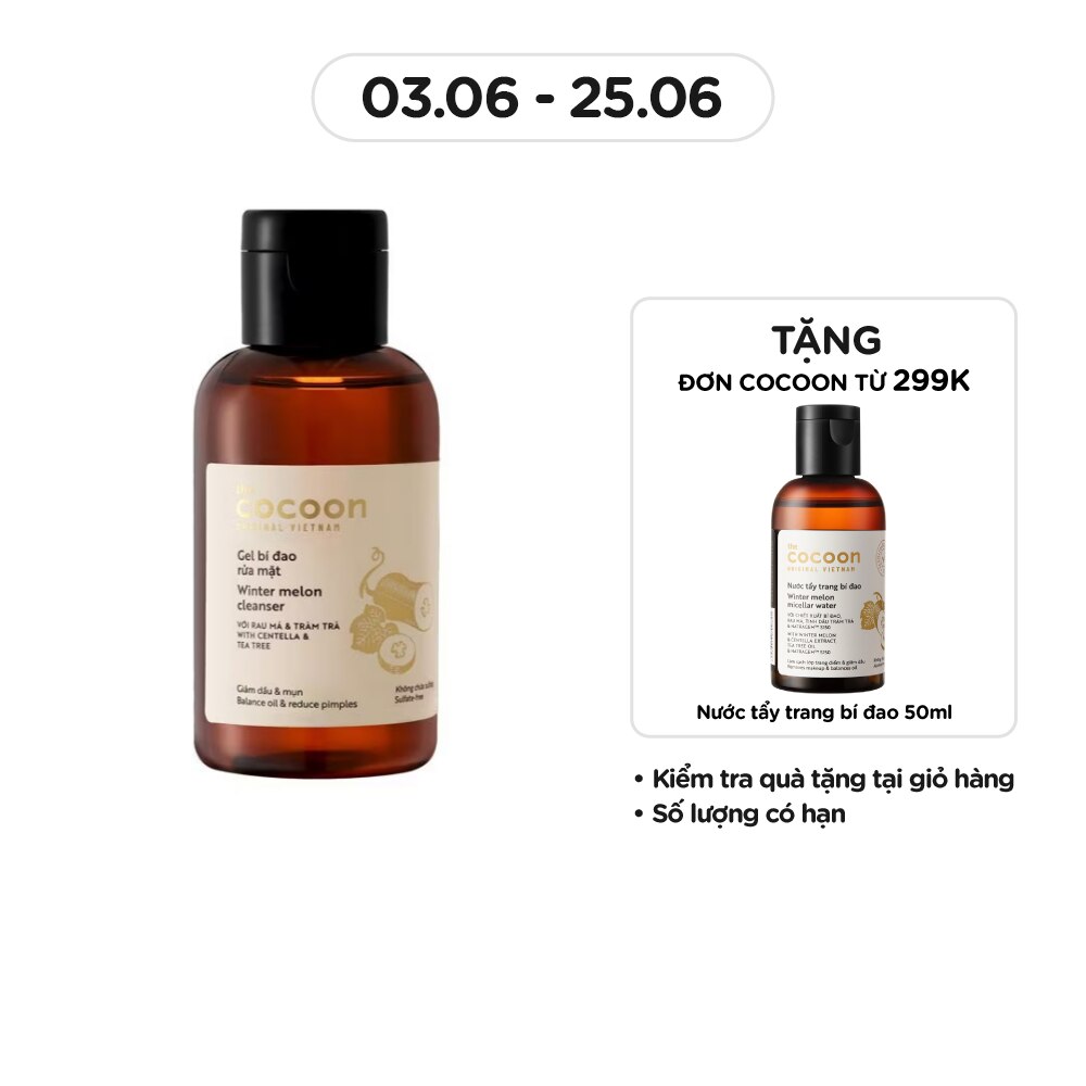 Gel Rửa Mặt Cocoon Bí Đao Winter Melon Cleanser 140ml