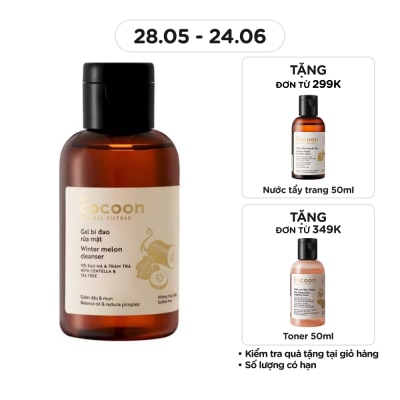 COCOON - Winter Melon Gel Cleanser Balance Oil & Reduce Pimples 140ml