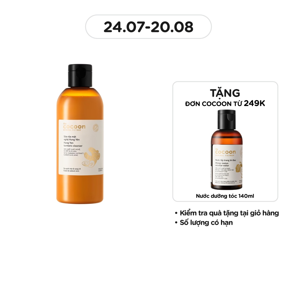 Sữa Rửa Mặt Nghệ Hưng Yên Cocoon Turmeric Cleanser 310ml