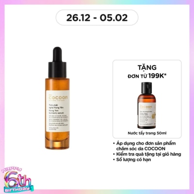 COCOON Tinh Chất Nghệ Hưng Yên Cocoon Turmeric Serum Sáng Da & Mờ Vết Thâm 30ml