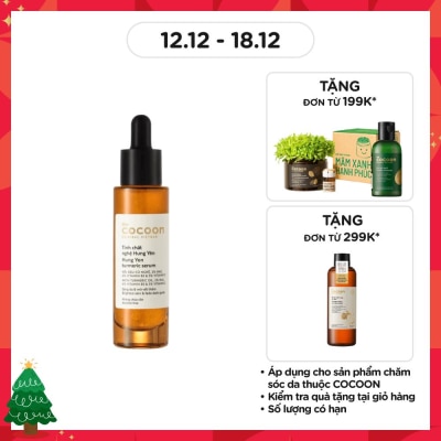 COCOON Tinh Chất Nghệ Hưng Yên Cocoon Turmeric Serum Sáng Da & Mờ Vết Thâm 30ml