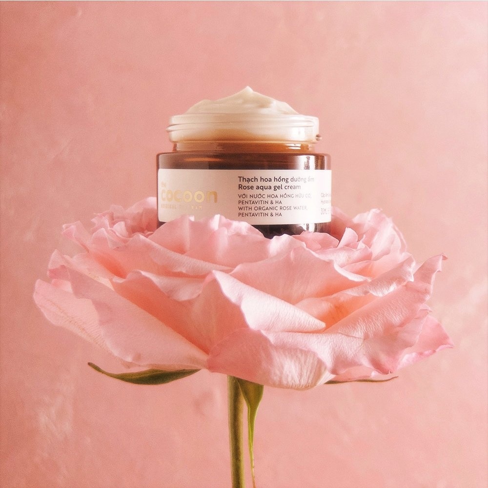 Thạch Hoa Hồng Cocoon Rose Aqua Gel Cream Hydrate & Nourish Skin Cấp Ẩm Dưỡng Da 100% Thuần Chay30ml
