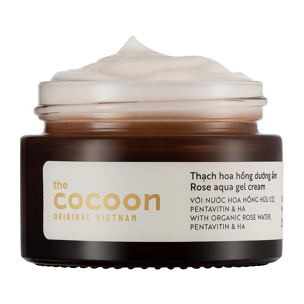 Thạch Hoa Hồng Cocoon Rose Aqua Gel Cream Hydrate & Nourish Skin Cấp Ẩm Dưỡng Da 100% Thuần Chay30ml