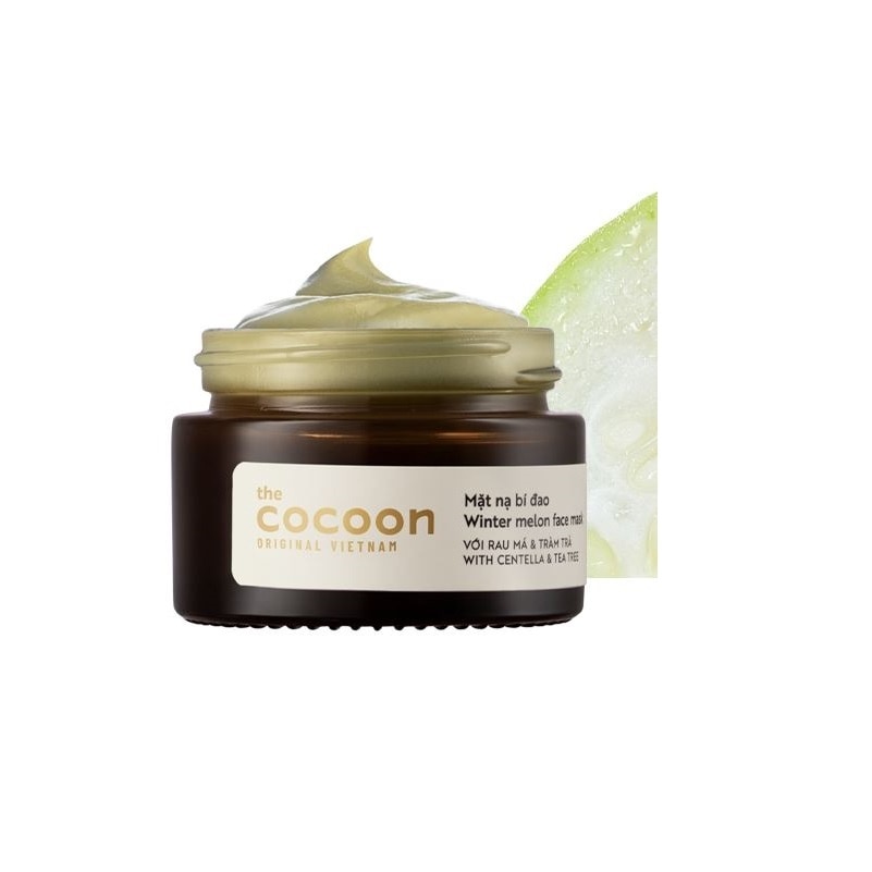 Mặt Nạ Bí Đao Cocoon Winter Melon Face Mask With Centella & Tea Tree Giảm Dầu và Mụn 30ml