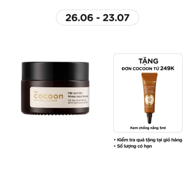 COCOON Mặt Nạ Bí Đao Cocoon Winter Melon Face Mask With Centella & Tea Tree Giảm Dầu và Mụn 30ml