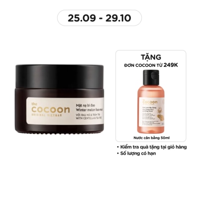 COCOON Mặt Nạ Bí Đao Cocoon Winter Melon Face Mask With Centella & Tea Tree Giảm Dầu và Mụn 30ml