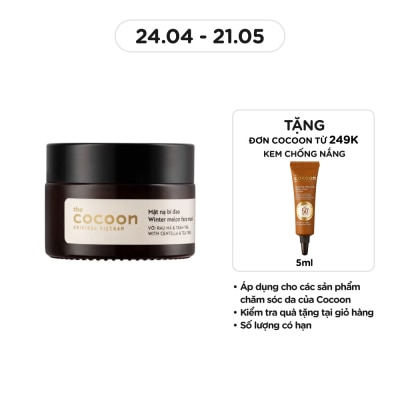 COCOON Mặt Nạ Bí Đao Cocoon Winter Melon Face Mask With Centella & Tea Tree Giảm Dầu và Mụn 30ml