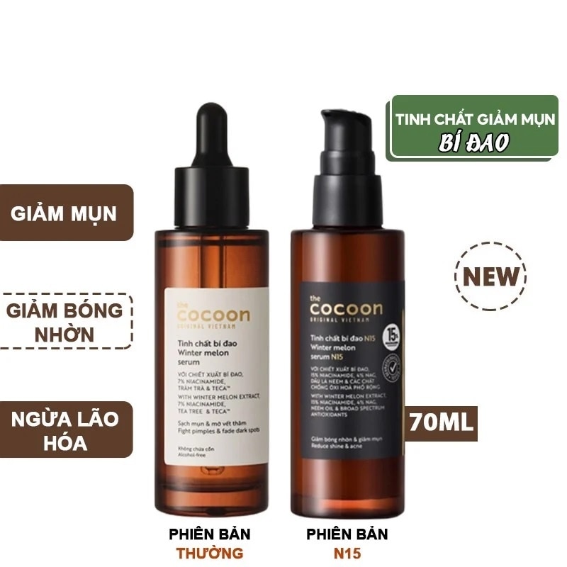 Tinh Chất Cocoon Bí Đao N15 Giảm Bóng Nhờn Và Giảm Mụn 70ml