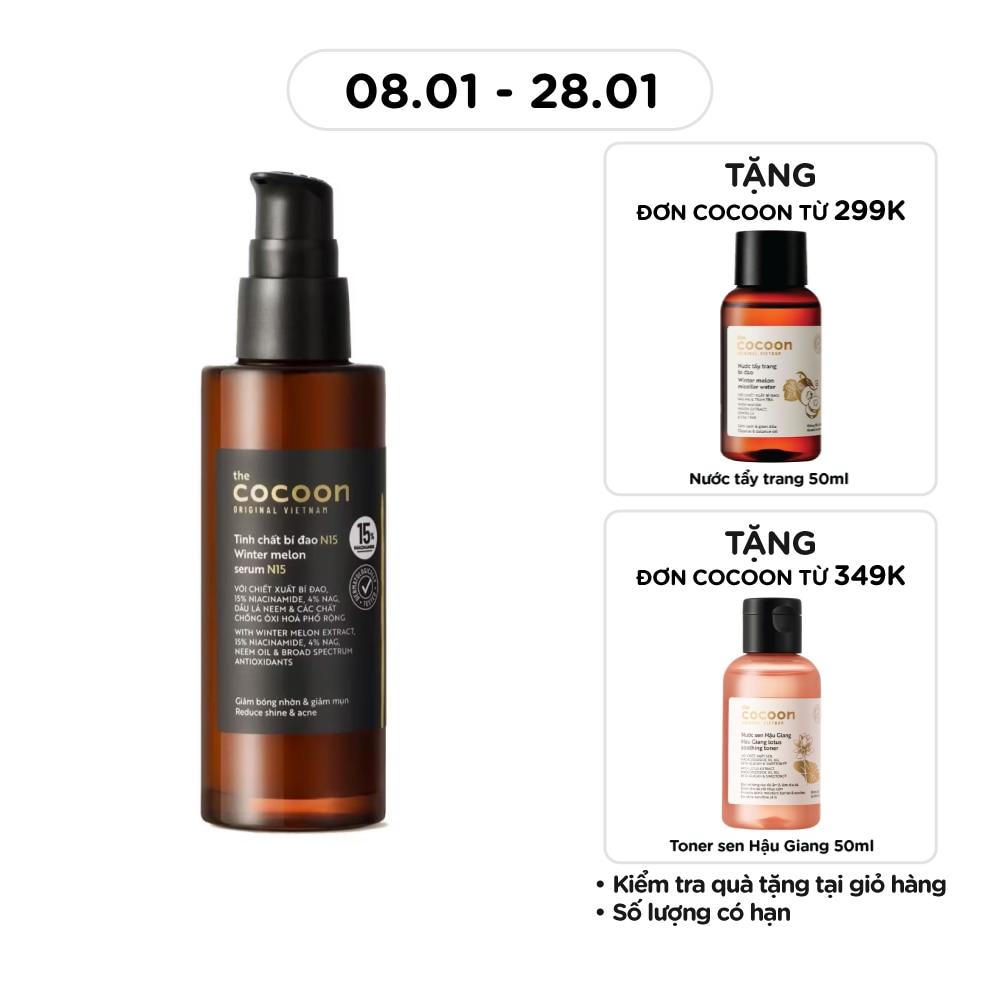 Buy COCOON, Winter Melon Serum N15 Reduce Oiliness And Reduce Acne 70ml  with Special Promotions | Watsons VN
