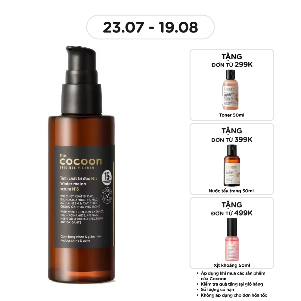 Tinh Chất Cocoon Bí Đao N15 Giảm Bóng Nhờn Và Giảm Mụn 70ml image