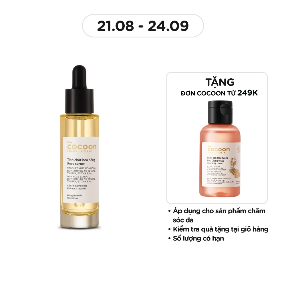Tinh Chất Hoa Hồng Cocoon Rose Serum Cấp Ẩm & Phục Hồi 30ml