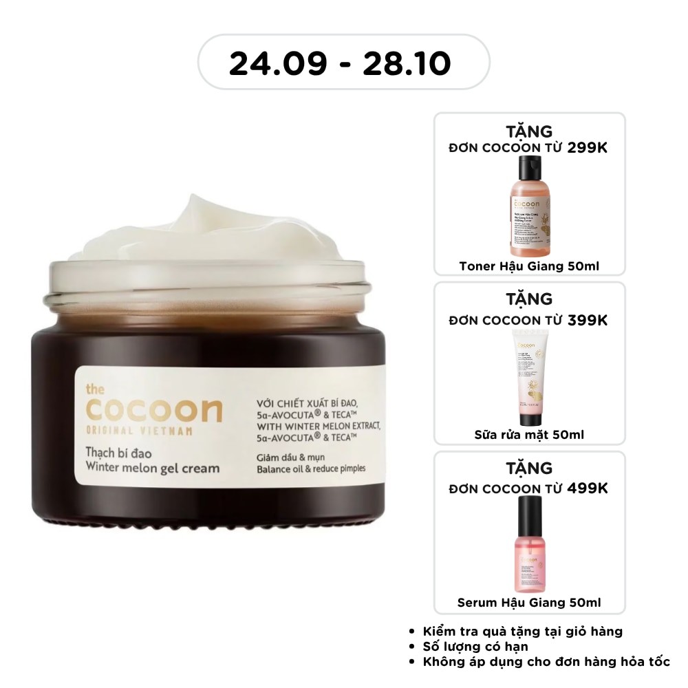 Thạch Bí Đao Dưỡng Ẩm Cocoon Giảm Dầu và Mụn Winter Melon Gel Cream 30ml image