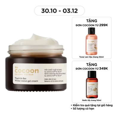 COCOON Thạch Bí Đao Dưỡng Ẩm Cocoon Giảm Dầu và Mụn Winter Melon Gel Cream 30ml