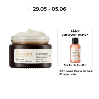 COCOON Thạch Bí Đao Dưỡng Ẩm Cocoon Giảm Dầu và Mụn Winter Melon Gel Cream 30ml