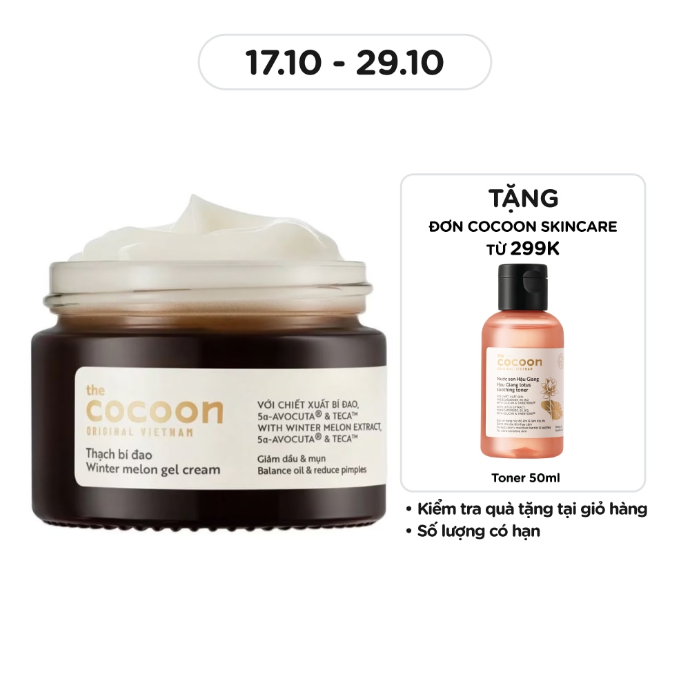Thạch Bí Đao Dưỡng Ẩm Cocoon Giảm Dầu và Mụn Winter Melon Gel Cream 30ml