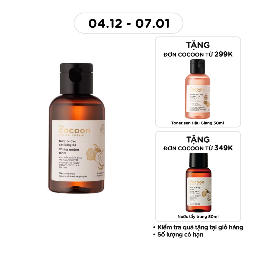 Nước Cân Bằng Da Cocoon Bí Đao Winter Melon Toner 140ml