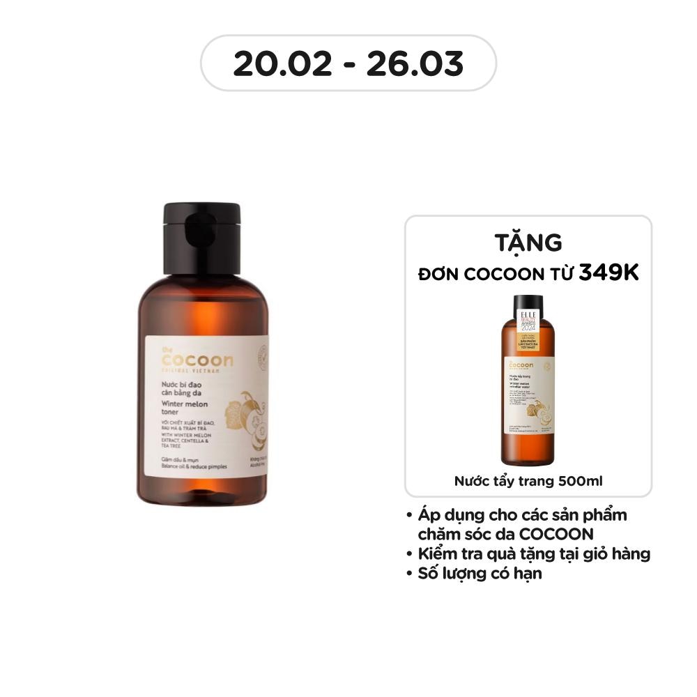 Nước Cân Bằng Da Cocoon Bí Đao Winter Melon Toner 140ml