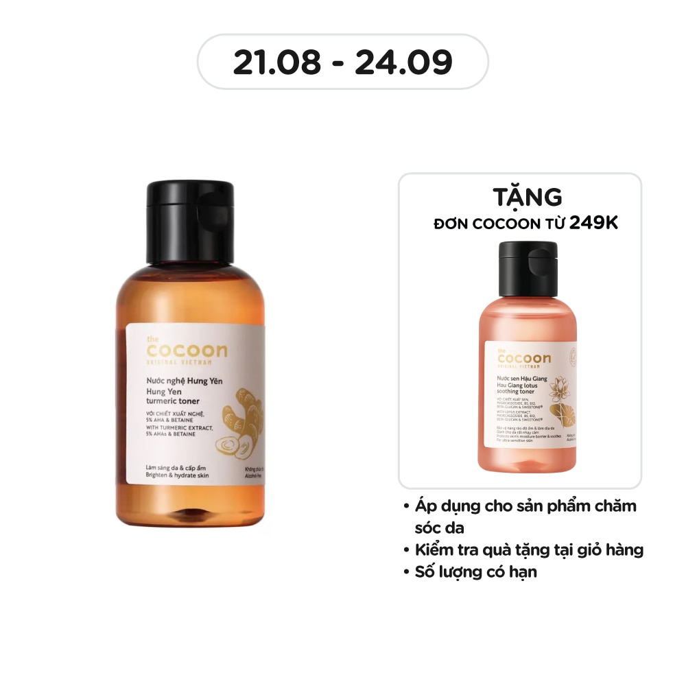 Nước Cân Bằng Nghệ Hưng Yên Cocoon Turmeric Toner 140ml