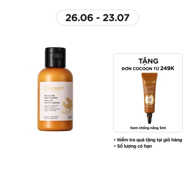 COCOON Sữa Rửa Mặt Nghệ Hưng Yên Cocoon Turmeric Cleanser 140ml
