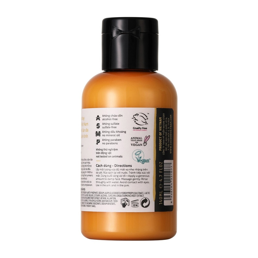 Sữa Rửa Mặt Nghệ Hưng Yên Cocoon Turmeric Cleanser 140ml