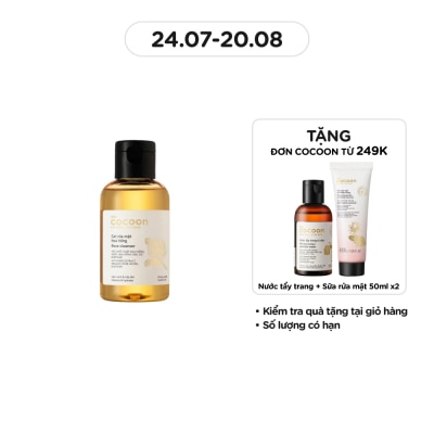 COCOON Gel Rửa Mặt Cocoon Rose Cleanser Hoa Hồng 140ml