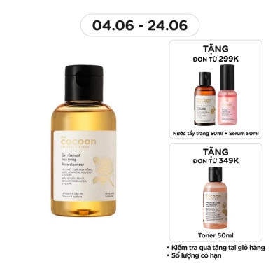 COCOON - Gel Rửa Mặt Cocoon Rose Cleanser Hoa Hồng 140ml