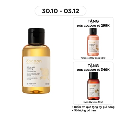 COCOON Gel Rửa Mặt Cocoon Rose Cleanser Hoa Hồng 140ml