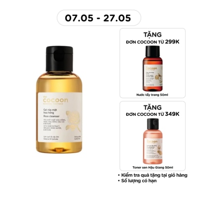 COCOON - Gel Rửa Mặt Cocoon Rose Cleanser Hoa Hồng 140ml