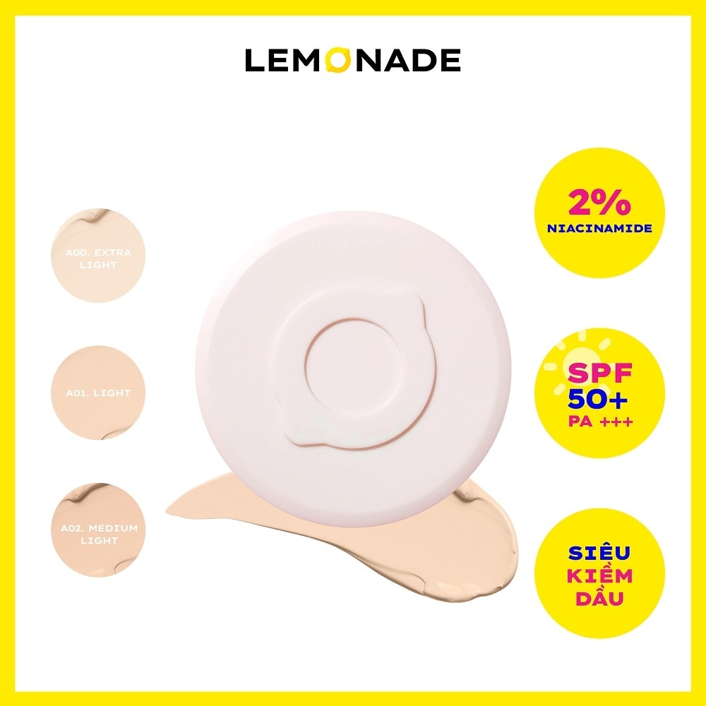 Phấn Nước Kiềm Dầu Lemonade Supermatte Cushion 15g .#A00. Extra Light