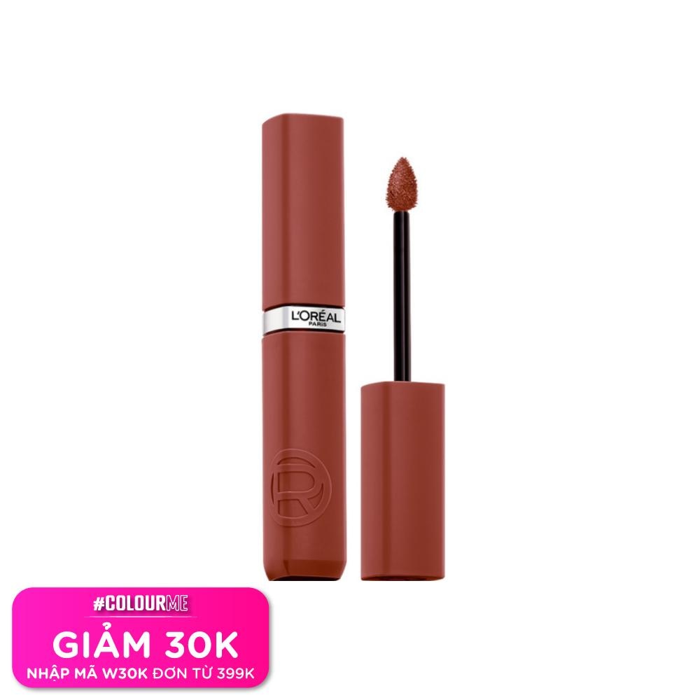 Son Kem L’Oréal Paris Infallible Matte Resistance 5ml .# 150 Lazy Sunday Đỏ Nâu Rượu