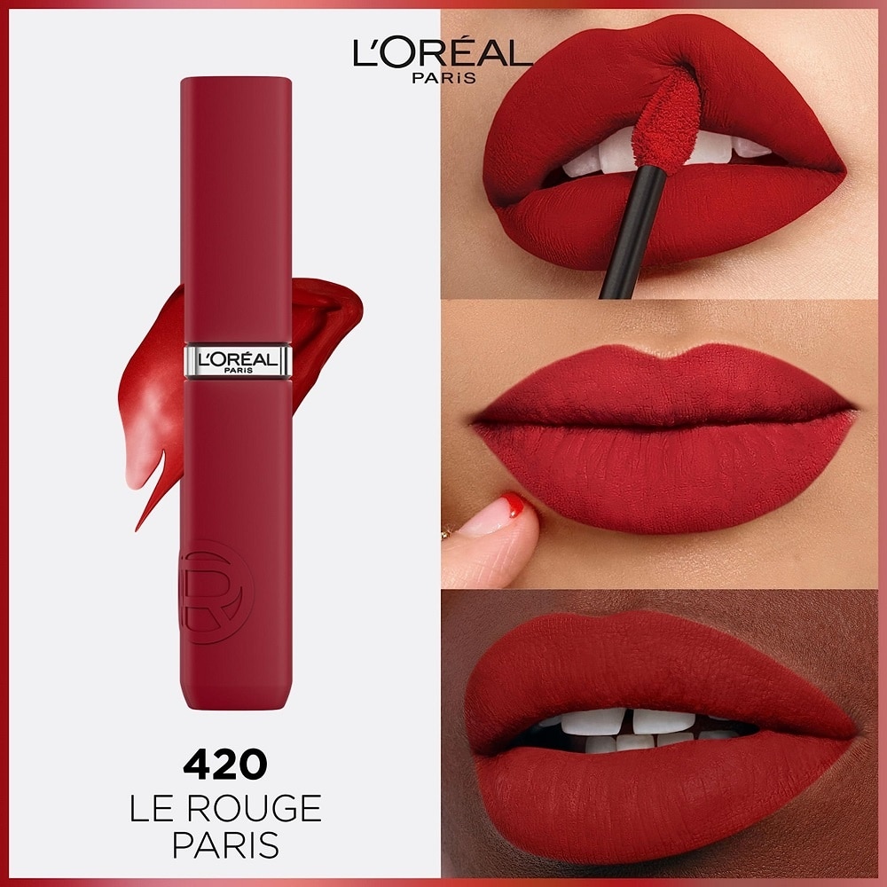 Son Kem L’Oréal Paris Infallible Matte Resistance 5ml .#420 Le Rouge Paris Đỏ Quyến Rũ