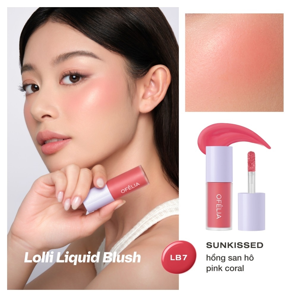 Kem Má Hồng Ofélia Lolli Liquid Blush 4.3g .#LB7 Sunkissed